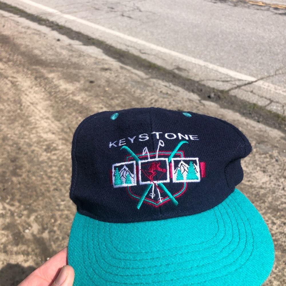 Navy and Teal Hat